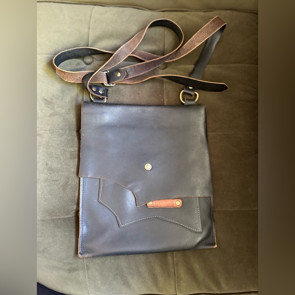 Dark Brown Leather Handmade bag
